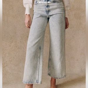 NWT Sezane Wide Leg Crop Jeans - Size 6